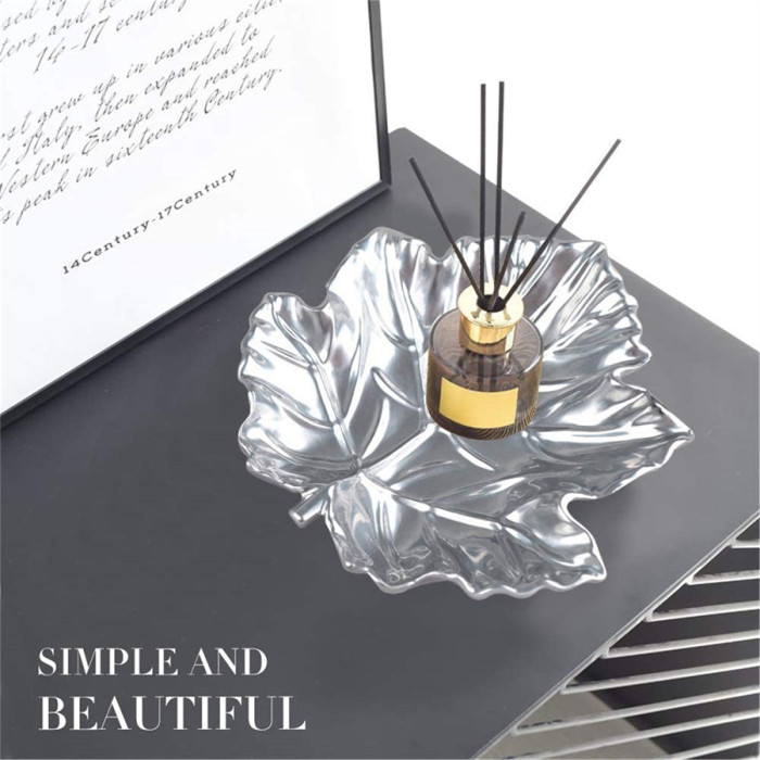 Maple Leaf Storage Tray Resin Mold,Jewelry Ring Container Epoxy Mold Resin Mold Silicone Mould Jewelry Plate Dish Soap Candle Holder Candlestick Case Casting Mold