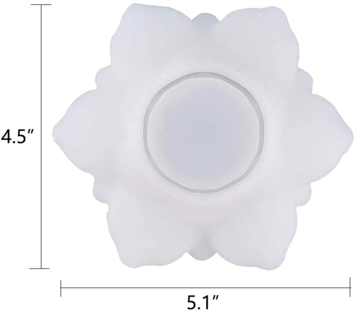 Lotus Candle Holder Ashtray Epoxy Silicone Resin Plant Pot Ewelry Storage Box Trinket Case Mold Home Decoration