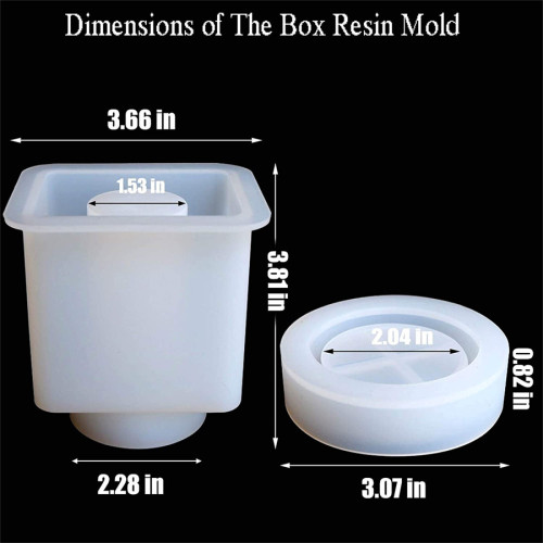 Box Resin Mold, Bottle Resin Mold, Jewelry Box Molds for Resin, Storage Box Bottle Silicone Resin Molds for DIY Jewelry Container Resin Decoration