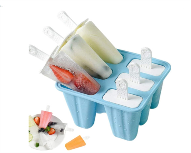 Popsicle Mould，Popsicle Maker Popsicle Molds 6 Pieces Silicone Ice Pop Molds BPA Free Popsicle Mold Reusable Easy Release Ice Pop Make