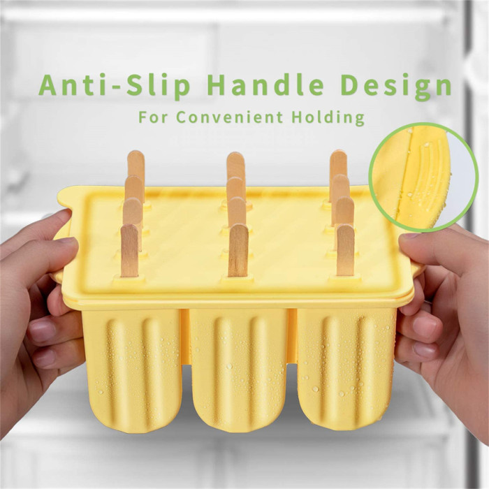 Popsicle Molds, 12 Pieces Silicone Popsicle Molds Easy-Release BPA-free Popsicle Maker Molds Ice Pop Molds Homemade Popsicle Ice Pop Maker with 50PCS Popsicle Sticks
