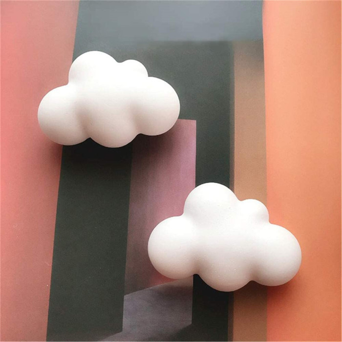 3Pcs/Set 3D Cloud Shape Chocolate Silicone Mold Mousse Fondant Ice Cube Mould Pudding Candy Soap Candle Crystal Epoxy Resin Molds Baking Cake Decoration Tool