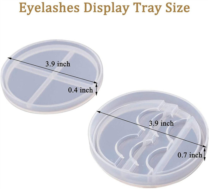 Resin Eyelashes Holder Mold, Silicone Eyelash Display Tray Resin Mold Set with Lid, Epoxy Eyelashes Storage Box Molds, Cosmetic Care Container Casting Mold