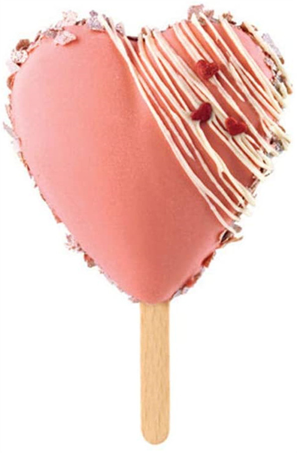Mini Ice-Cream Silicone Bar Mould, White 3 Cavity Heart Shape Silicone Moulds Popsicle Molds Chocolate Frozen Dessert Tray