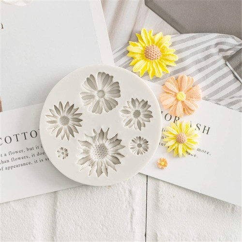 Sunflower Silicone Cookie Buiscuit Baking Molds Decorating Craft Mold