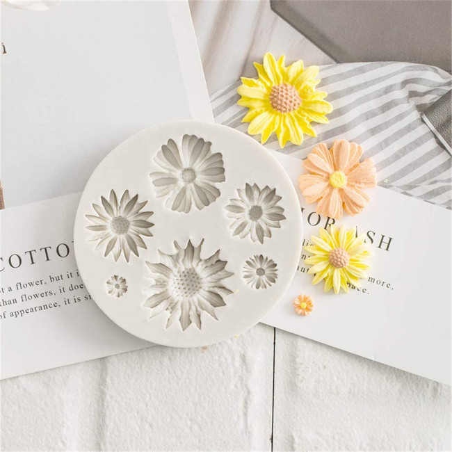 Sunflower Silicone Cookie Buiscuit Baking Molds Decorating Craft Mold