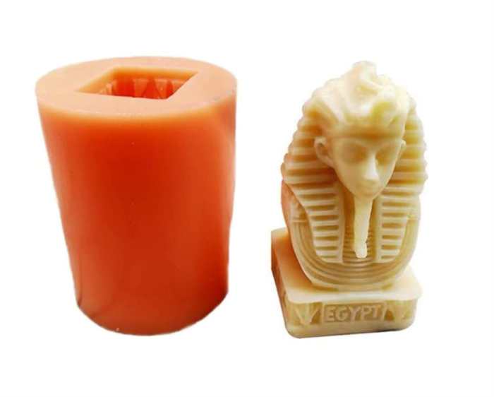 Cleopatra Head Silicone Candle Mold,Egyptian Figurine Resin Crafts,DIY Handicraft Concrete Plaster Statue Mold,Cookie Pastry Pies,Cake,Pudding Making Tools,Birthday Parties Home Table Decorating