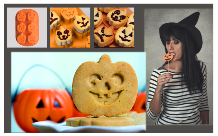 Halloween Molds Silicone Candy Chocolate Soap Mold Pumpkin Baking Mold 2 pcs