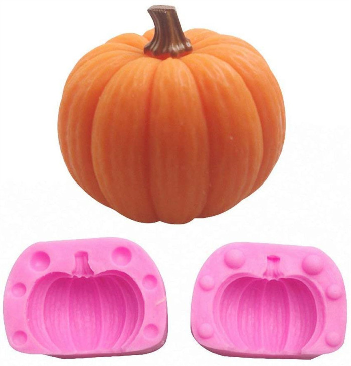 3D Pumpkin Silicone Mold - Halloween Mini Pumpkin Mold for Candy, Baking, Cake Decoration, Chocolate, Cupcake, Clay