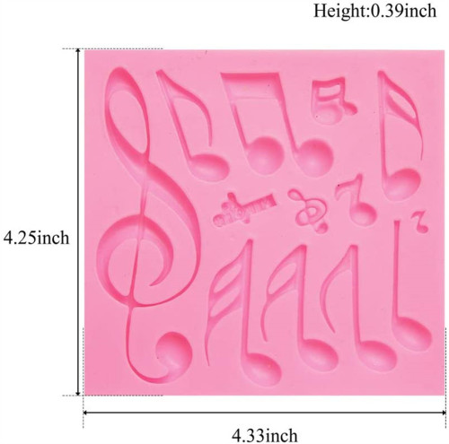 Music Note Silicone Fondant Mold Musical Candy Mold Silicone Cake Mold Candy Making Tool Cake Decorating Tool Candy Mold Cupcake Topper Decoration