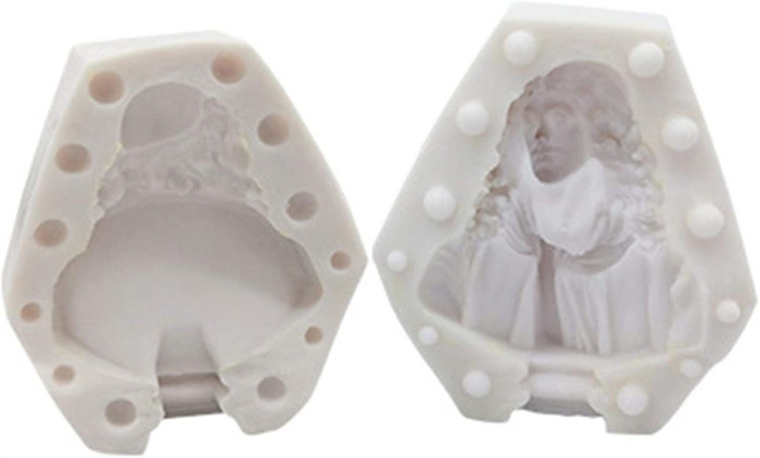 3D Bust Mould,  Greek Mythology Sketch Plaster Silicone Mold for DIY Craft Homemade Soap Statue Aroma Candle Epoxy Resin