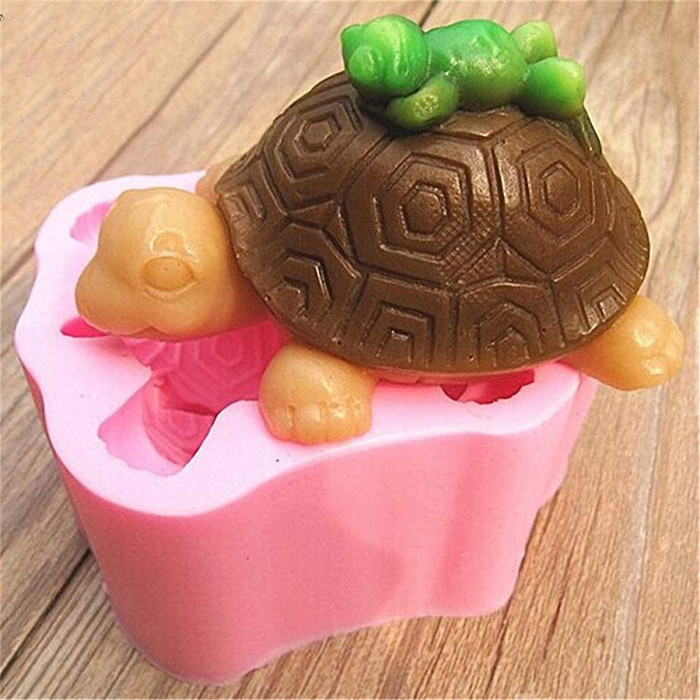 3D Turtle Silicone Soap Mold Tortoise Handmade Craft Candle Wax Melt Mold Chocolate Candy Mold Cake Decorating Tools