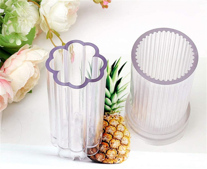 2 Pcs Plastic Candle Molds, Stripe Mold Pillar Candle Molds Cylinder Rib Candle Making Molds DIY Candle Making Supplies for Christmas Wedding Dinner