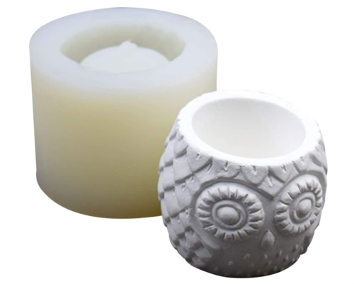Cute Owl Silicone Resin Flower Pot Molds, Thickened Resin Casting   Mold Silicone, DIY Silicone Molds for Epoxy Resin to Make Flower   Pot