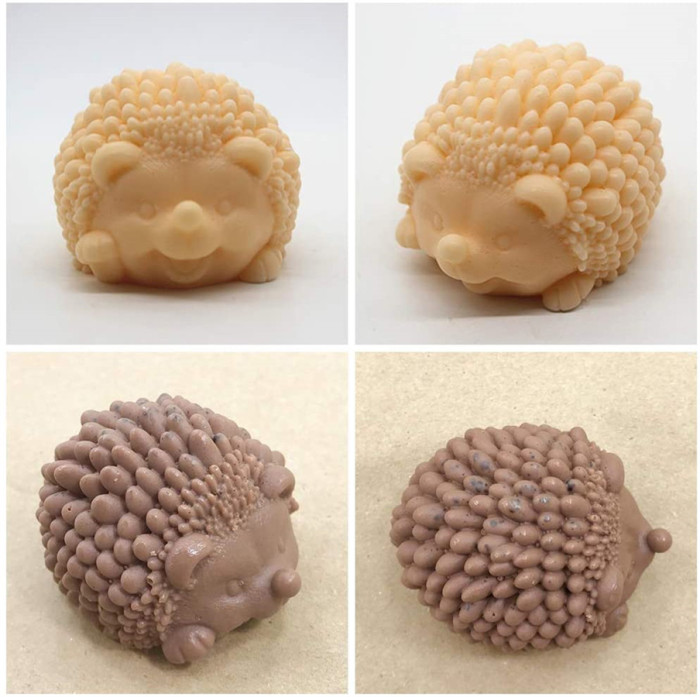 3D Cute Hedgehog Soap Mold Craft Art Silicone Soap Mold DIY Handmade Candle Mold Chocolate Plaster of Paris Mould