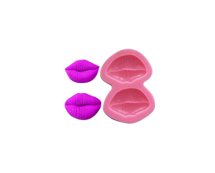3D Lips Cake Topper Decoration Silicone Mold, Creative DIY Baking Bakeware Tray for Romantic or Birthday Party, Chocolate Candy Jelly Fondant Gum, Ice Cube Cream Mousse, Candle Soap Clay Artwork
