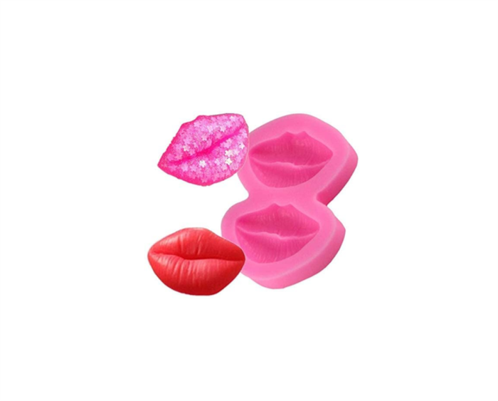 3D Lips Cake Topper Decoration Silicone Mold, Creative DIY Baking Bakeware Tray for Romantic or Birthday Party, Chocolate Candy Jelly Fondant Gum, Ice Cube Cream Mousse, Candle Soap Clay Artwork