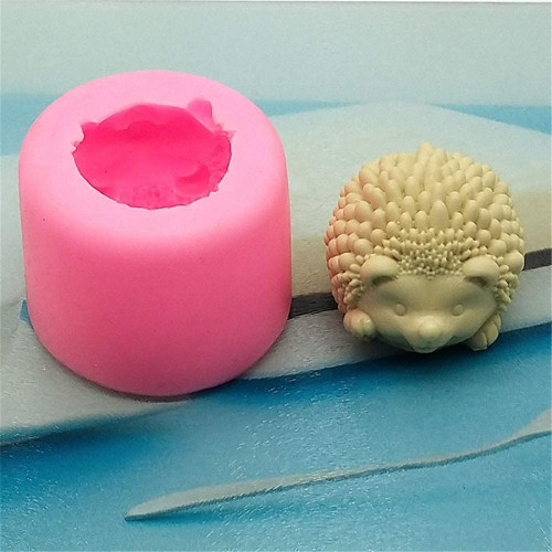 3D Cute Hedgehog Soap Mold Craft Art Silicone Soap Mold DIY Handmade Candle Mold Chocolate Plaster of Paris Mould
