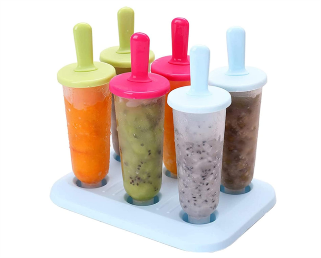 Popsicle Molds Ice Pop Makers Ice Pop Molds Ice Bar Maker Plastic Popsicle Mold, Kids Ice Cream Tray Holder Lolly Pops, Kitchen Supply(Mixed Large)