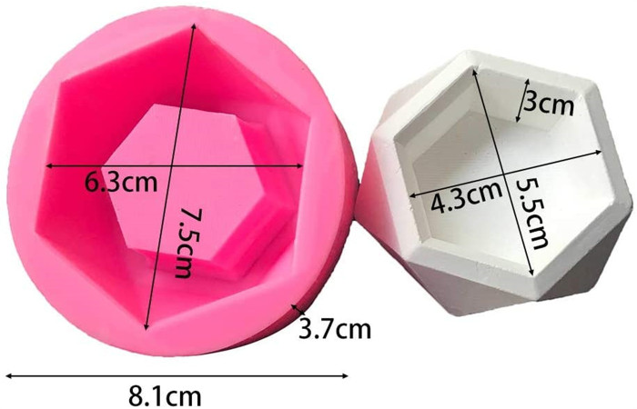 DIY Silicone Flower Pot Mold Diamond Shaped Molds for Candle Holder Making Succulent Plants Planter Pot Mould Concrete Moulds