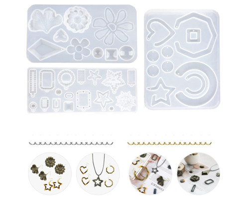 3 Pack Earring Resin Mold 34 Styles , Resin Crafts DIY, Resin Crafts DIY for Weddings Party