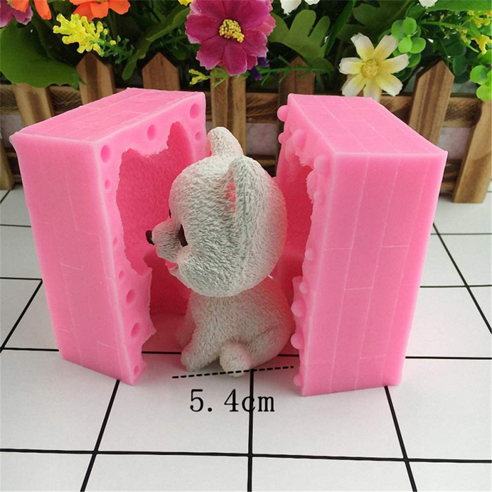 3D Pomeranian Dog Silicone Mold, Large Cute Puppy Chocolate Candy Fondant Mold for Cake Decorating Making Candle Soap Resin Plaster Crayon Wax Melt Mold