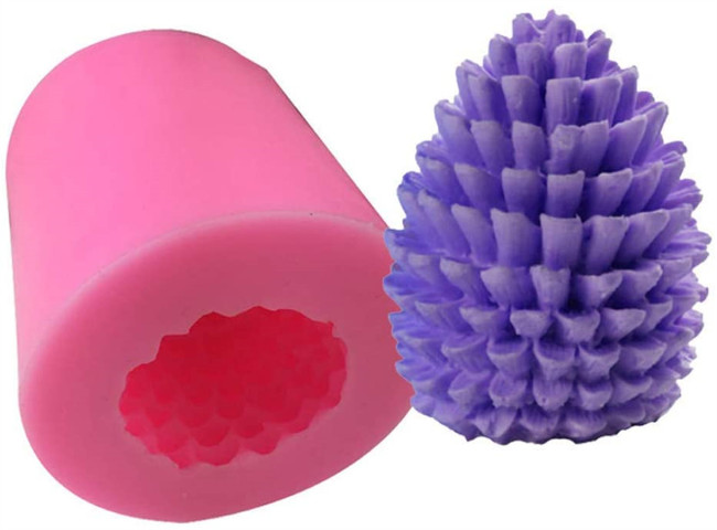 3D Pine Cone Candle Mold - Christmas Pinecone Mold for Fondant, Gum Paste, Chocolate, Handmade Soap, Lotion Bar, Wax, Crayon, Clay