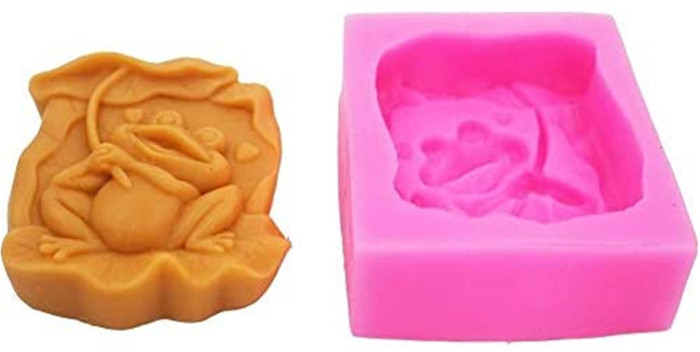 Silicone Molds Frog, Happy Little Frog Craft Art Silicone Soap Mold, Tiny Animal Craft Molds DIY Handmade Soap Molds