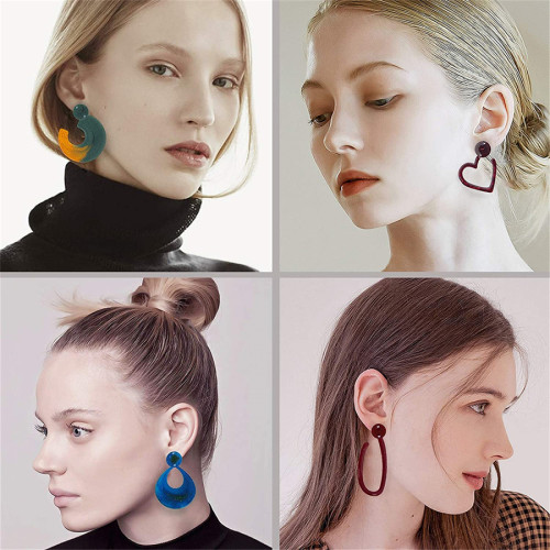 3 PCS Earring Epoxy Resin Molds, DIY Women/Girls Fashion Bohemian Drop Dangle Stud Earrings, Pendant Craft