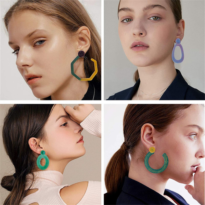 Earring Epoxy Resin Molds, Silicone Resin Jewelry Molds for DIY Women/Girls Pendant Craft, Bohemian Drop Dangle Earrings