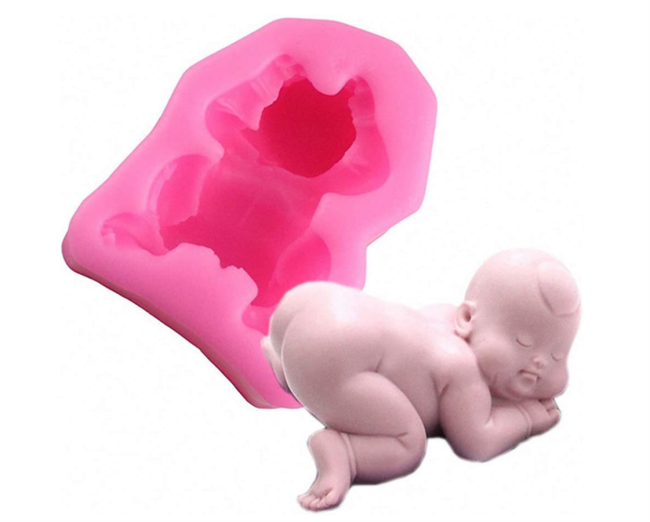 Handmade Soap Mold DIYSleeping Baby Mold Chocolate Cake Mold Silicone Mold Baking Mold