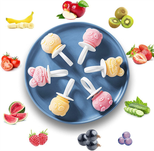 Popsicle Molds For Kids Silicone Pop Mold BPA Free Popsicle Ice Maker, Unique Cute Shape Designs, Easily-Removable, Dishwasher Safe (Random color)