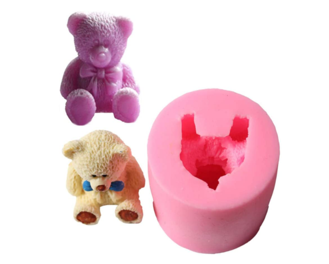 Cake Mold Fudge Cake Chocolate Soap DIY Mold 3D Baby Bear Silicone Candle Molds Handmade Soap Mold Teddy Bear Chocolate Candy Mold Resin Epoxy Mold