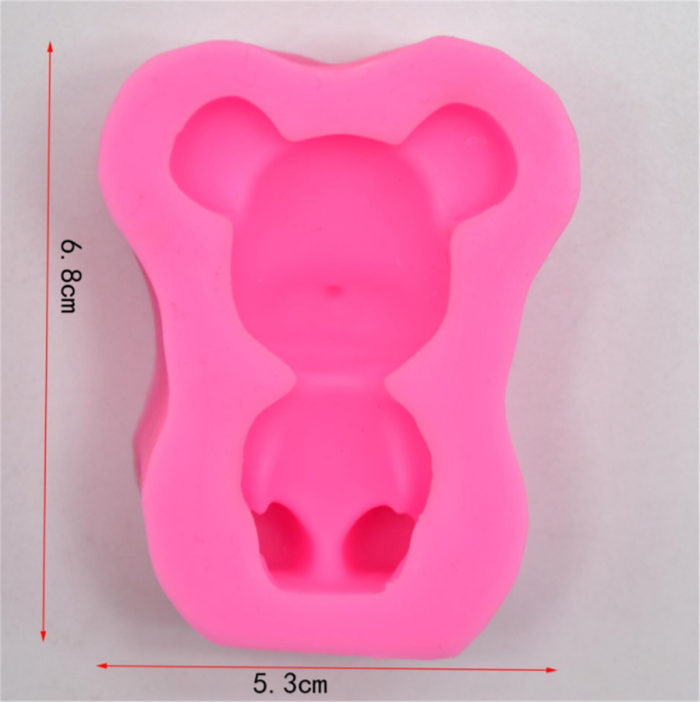 3D Cute Bear Silicone Fondant Mould Cake Mold Chocolate Baking Cookie Cutter Mold Sugarcraft Decor