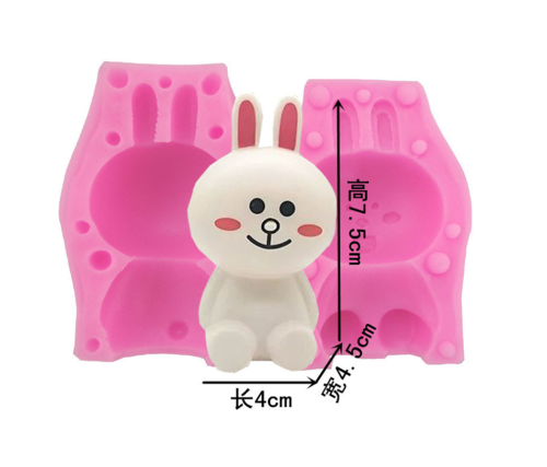 3D Rabbit Silicone Mold Easter Bunny Candle Mold Handmade Craft Soap Mold Chocolate Candy Mold Cake Decorating Tools
