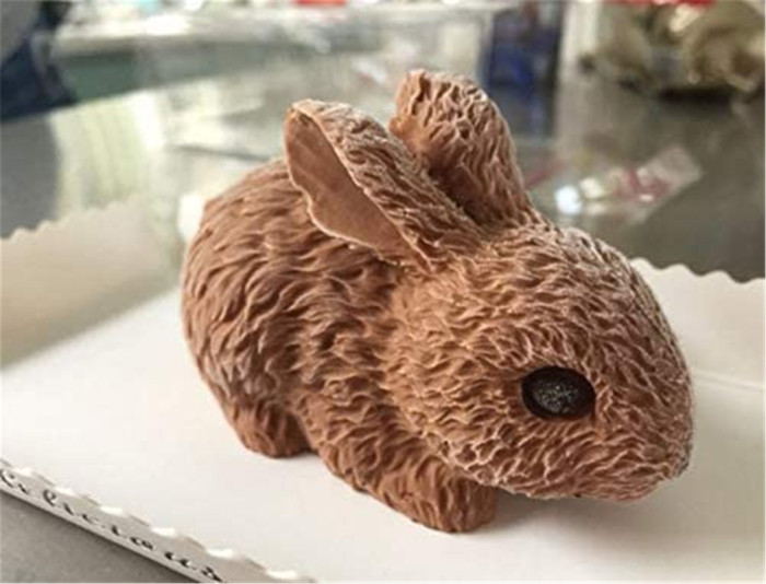 Rabbit Silicone Soap Mold Easter Day Bunny Shape Fondant Cake Decorating Mould, Bakeware Mousse Candy Jelly Ice Pudding Chocolate Mould Candle Making Mould, Resin Clay Molding Baking Mold(Random color)