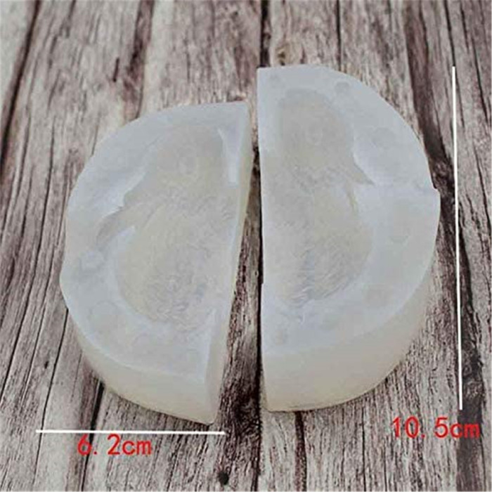 Rabbit Silicone Soap Mold Easter Day Bunny Shape Fondant Cake Decorating Mould, Bakeware Mousse Candy Jelly Ice Pudding Chocolate Mould Candle Making Mould, Resin Clay Molding Baking Mold(Random color)