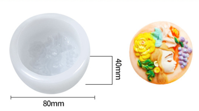 Silicone Molds Indigenous Girl,  Craft Art Silicone Soap Mold, Beauty Girl Craft Molds DIY Handmade Soap Molds