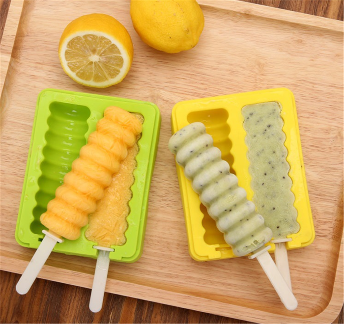 2 Pack Ice Pop Molds Silicone Large Popsicle Molds with Lids for Kid Stackable Cake Pop Mold with Reusable Sticks for Homemade Popsicles Cake