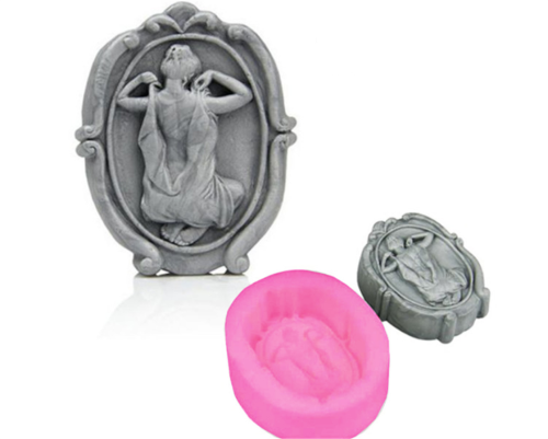 Silicone Molds Beauty, Bathing Woman Craft Art Silicone Soap Mold, Sexy Lady Craft Molds DIY Handmade Soap Molds