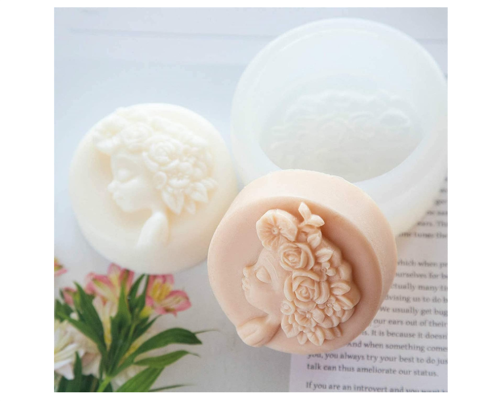Silicone Molds Beauty Girl,  Craft Art Silicone Soap Mold, Craft Molds DIY Handmade Soap Molds
