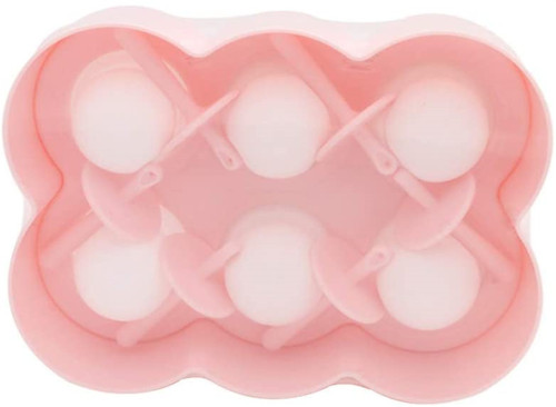 DIY Popsicle Makers Easy-release Ice Cream Tray Holder for Kids, Mini Cute Animals Design, Kitchen Gadget (Pink)