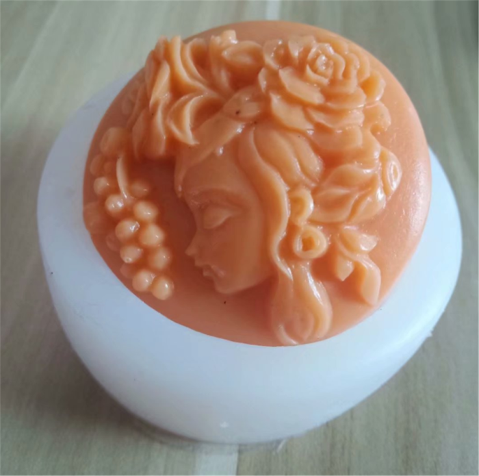 Silicone Molds Indigenous Girl,  Craft Art Silicone Soap Mold, Beauty Girl Craft Molds DIY Handmade Soap Molds