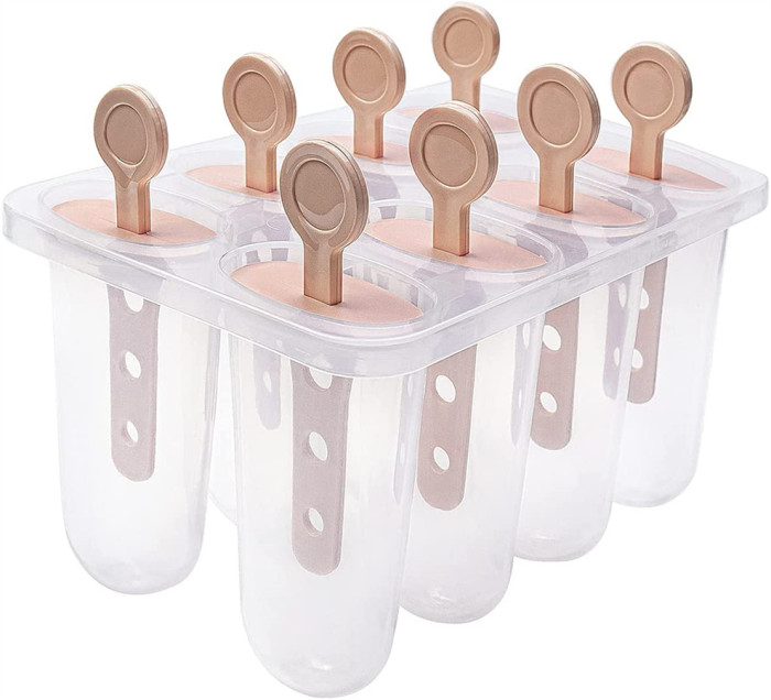 Popsicle Molds Sets 8pcs Homemade Popsicle Maker Reusable Ice Cream Mold Fresh Fruitsicle Frozen Mould for DIY Popsicles(Random color)