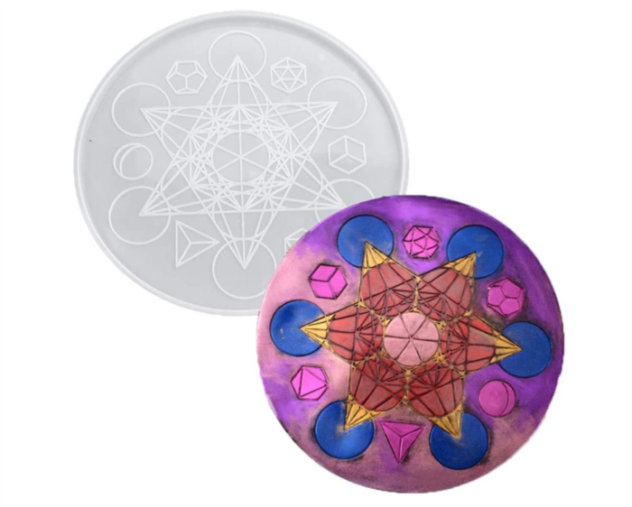 Resin Mold Magic Compass Tarot Divination Mat Ouija Board Silicone Epoxy Casting Mold for DIY Crafts Divination Decorations, Wall Hanging, Home Decor