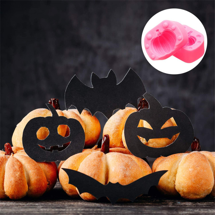 3D Pumpkin Silicone Mold,Chocolate Candy Moulds,Soap Candle Mold,Halloween Mini Pumpkin Mold for Candy,Baking,Cake Decoration(Random color)