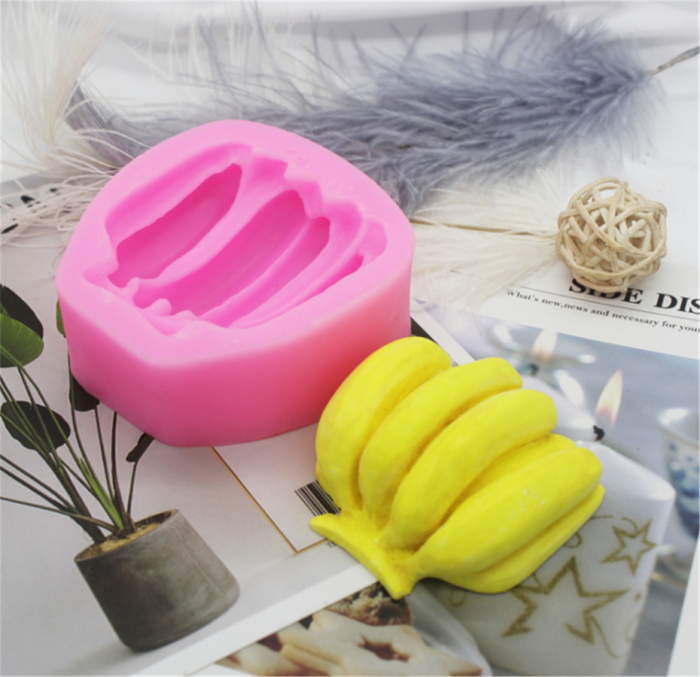 Banana Silicone Soap Molds Fruit Molds for Soap Candle Chocolate Candy Silicone Molds for Soaps Bombs Baking Fondant