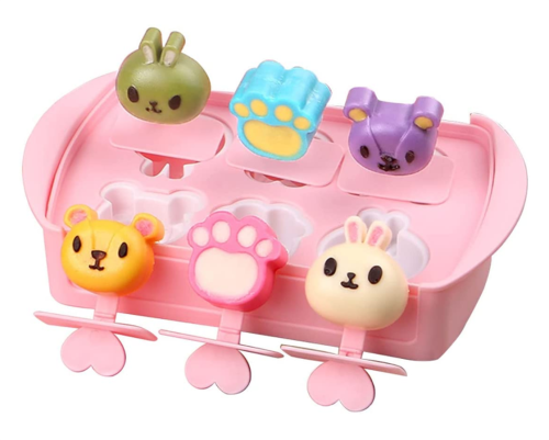 Popcical Mold Maker, Reusable Ice Pop Molds Trays for Homemade Popsicles Kids Ice Cream, DIY Cakesicle Molds Silicone(Pink)