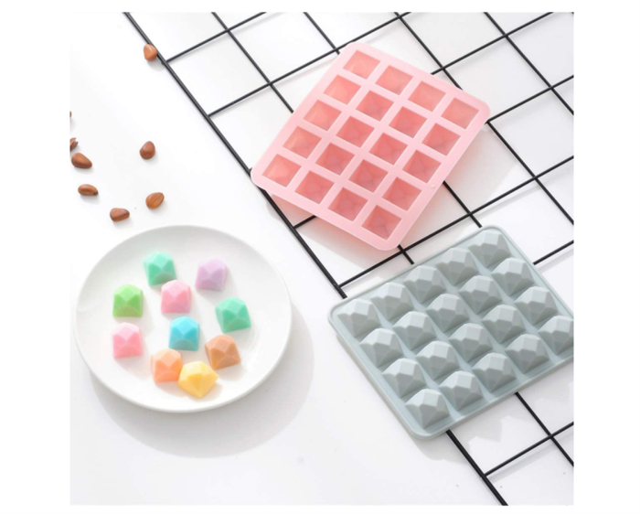 Mold for Candy Chocolate Cake Jelly ice block and Pudding Set of 2 (Diamond)
