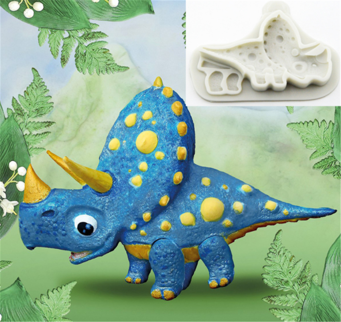 2 Pack Dragon Epoxy Resin Silicone Molds, Cake Chocolate Mold Dinosaur Fondant Mold for Polymer Clay, Concrete, Cement, Cake Decoration